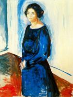 Munch, Edvard - Woman in Blue, Frau Barth